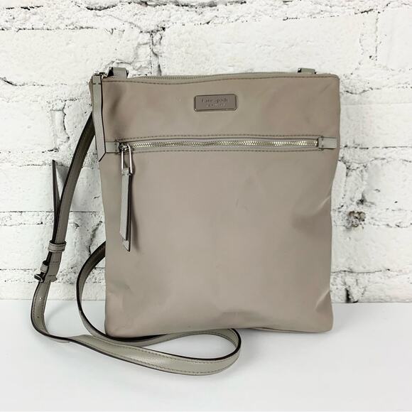 kate spade Handbags - Kate Spade Dawn Soft Taupe Grey Flat Crossbody Purse